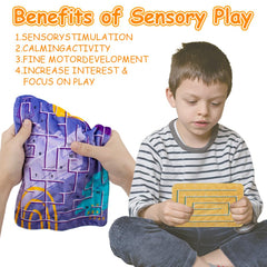 Inbeby Marble Maze Mat soft fabric supports quiet, distraction-free fidgeting in class