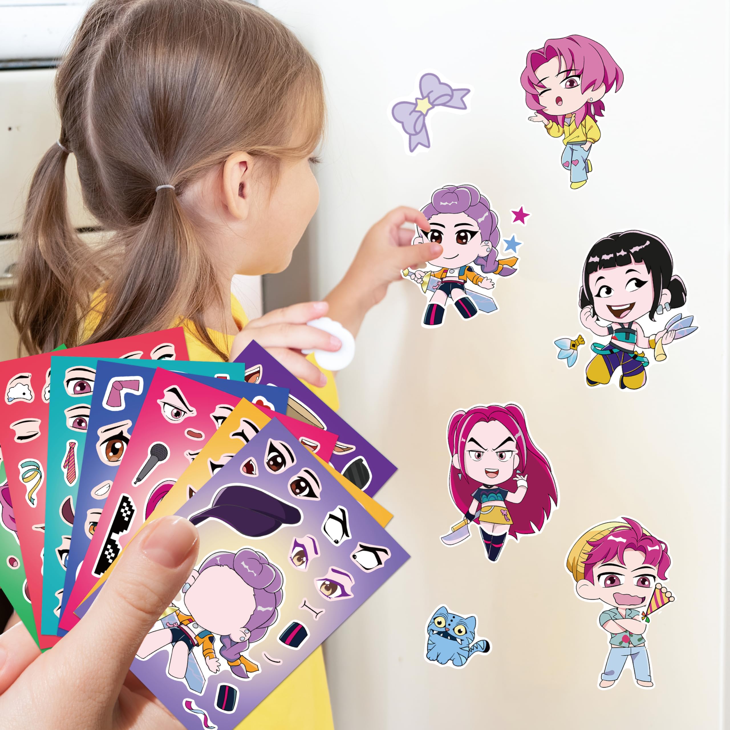 INBVE Kpop Demon Hunters three stickers per design for mix and match fun