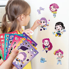 INBVE Kpop Demon Hunters three stickers per design for mix and match fun