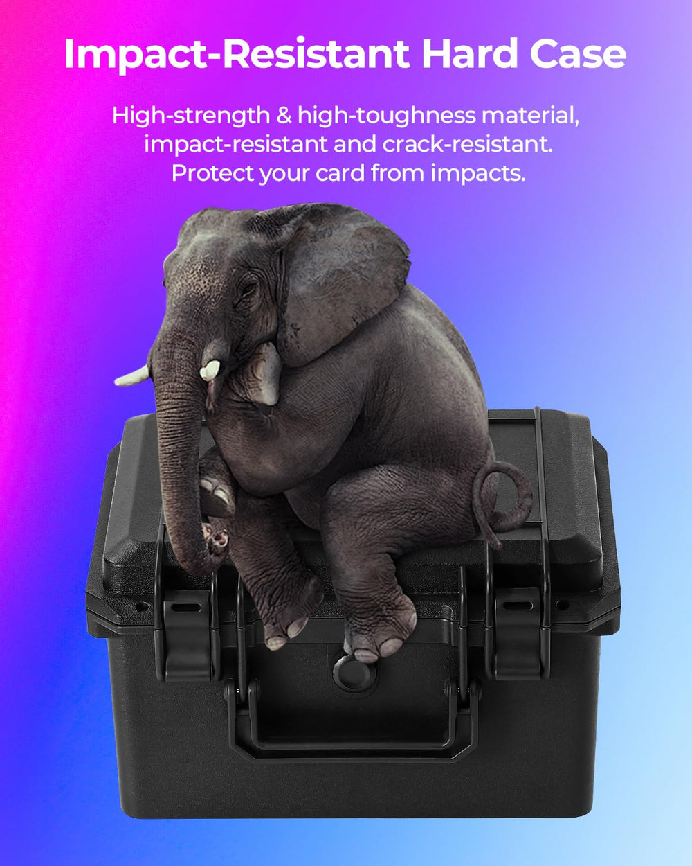 IP67 waterproof shell protects contents during transport and storage.