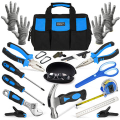 INCLY 24-pcs kids real tool set hammer inspires hands-on building projects.