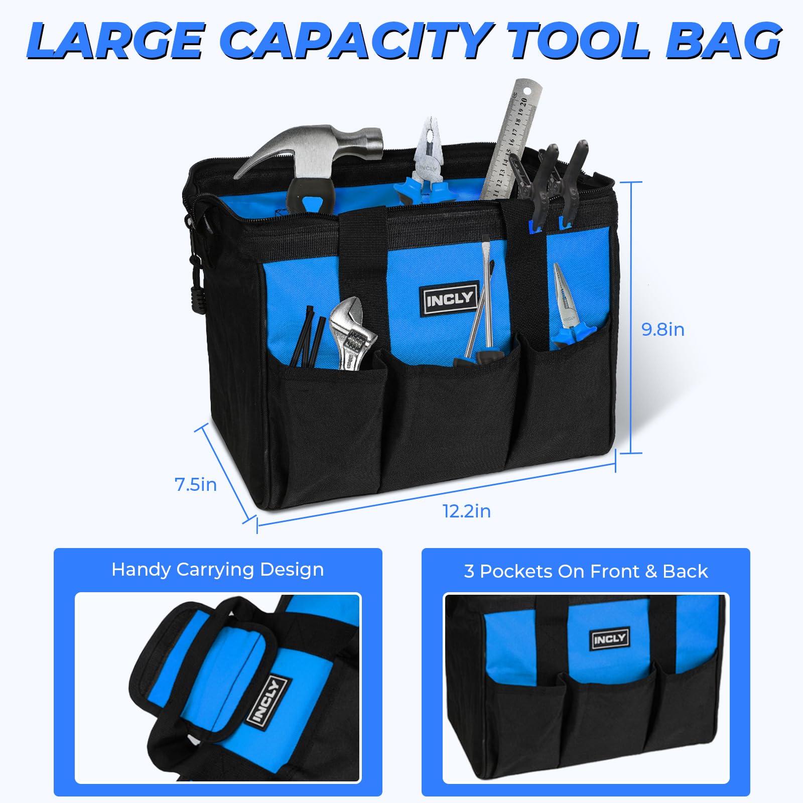 INCLY 24-pcs kids real tool set safety glasses protect eyes during projects.
