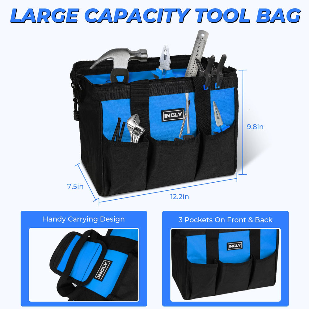 INCLY 24-pcs kids real tool set safety glasses protect eyes during projects.