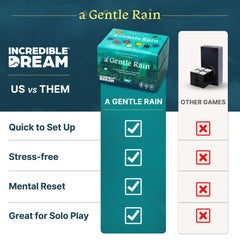 Incredible Dream A Gentle Rain compact travel case for on-the-go fun.