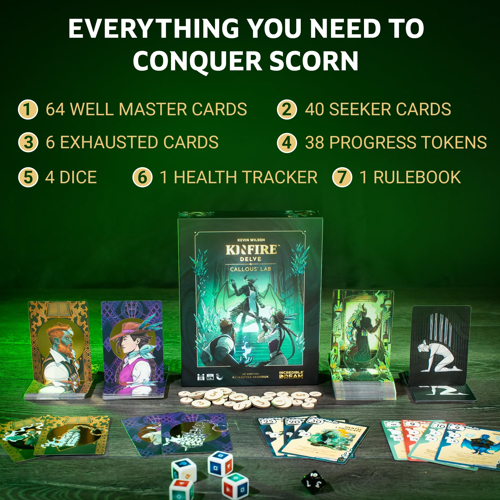 Incredible Dream Kinfire Delve Color Matching Cards demonstrates strategic color-based challenges.