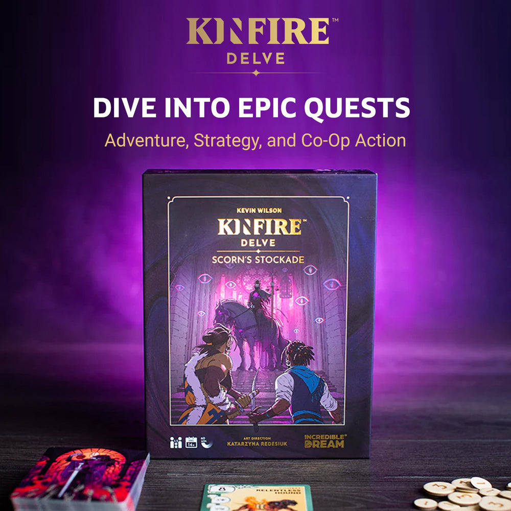 Incredible Dream Kinfire Delve dice pack with four tactical dice