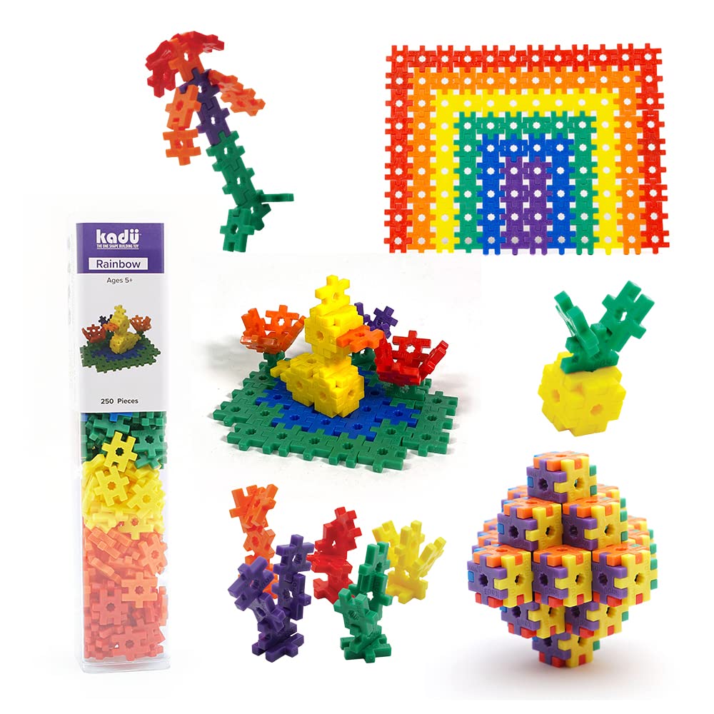 Incredibly Interconnectable Toys KADU Rainbow 250-piece set for open-ended construction play