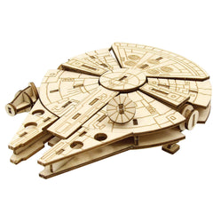 IncrediBuilds Millennium Falcon booklet-inside reveals rich lore and building tips.