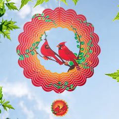 INCROYDAY cardinal wind spinner 12-inch outdoor metal for vibrant yard decor.