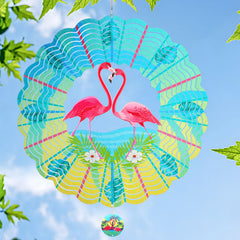 Incroyday flamingo wind spinner 12-inch outdoor sculpture that mesmerizes in breeze
