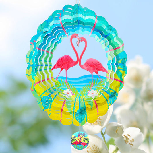 Incroyday stainless steel wind spinner 3D design for durable garden decor