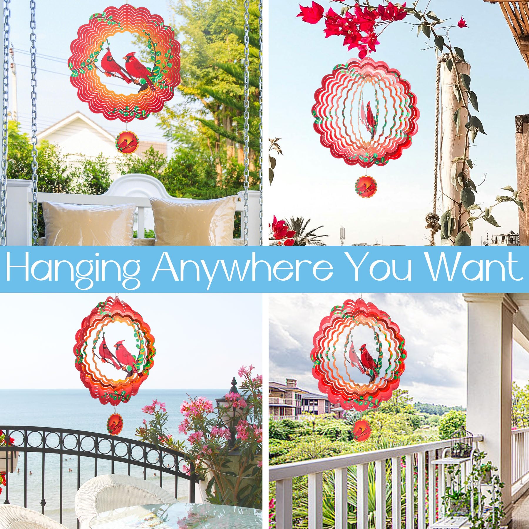 INCROYDAY 360-degree swivel hook enables easy hanging from any location.