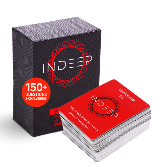INDEEP couples game 100-prompt cards elevate date-night conversations