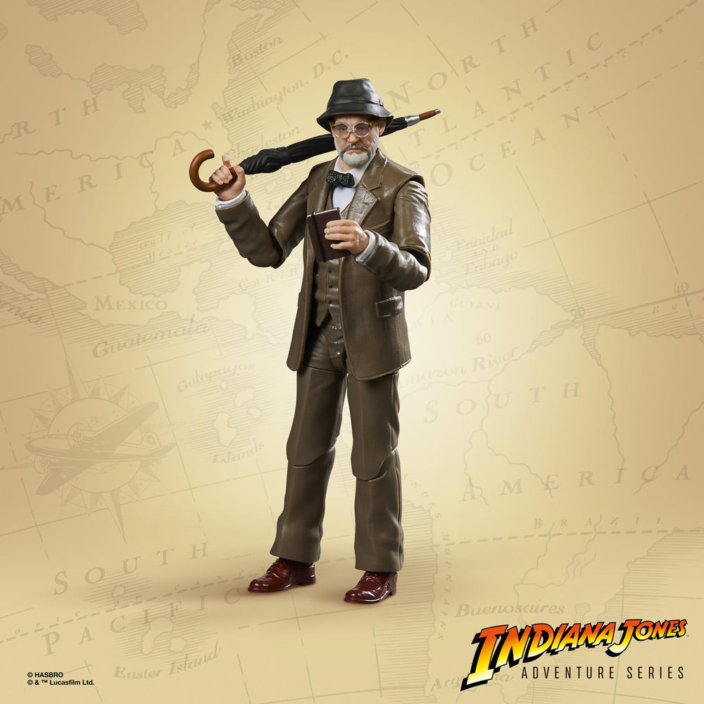 Indiana Jones 6-inch figure with premium deco enhances shelf display and figure collections.