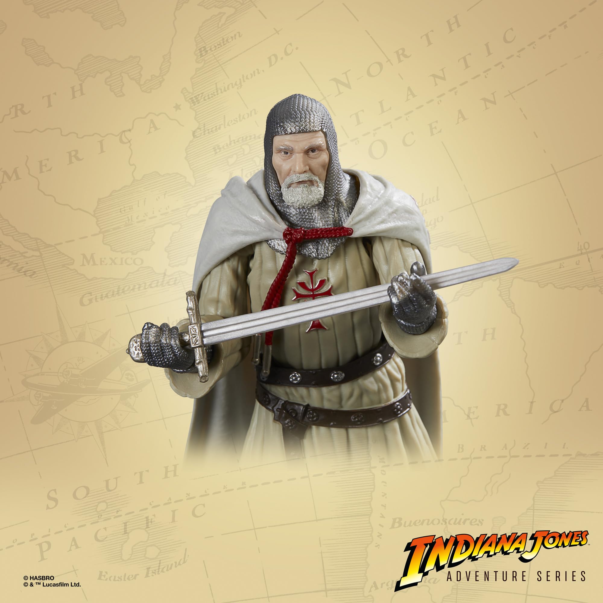 Indiana Jones Grail Knight sword accessory enhances action play.