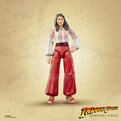 Indiana Jones Marion Ravenwood figure showcases poseable head arms and legs.