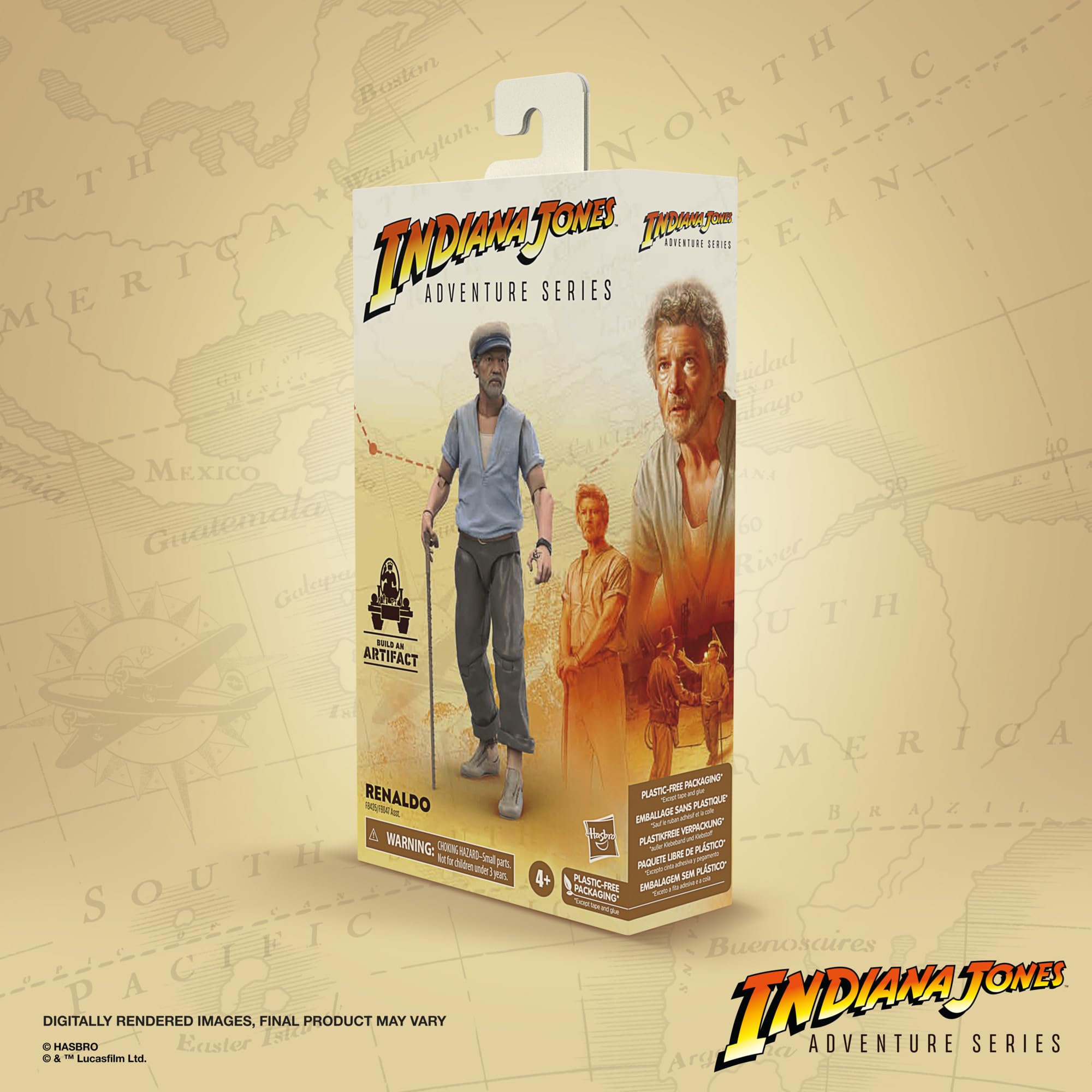 Indiana Jones Renaldo action pose ready for playtime.