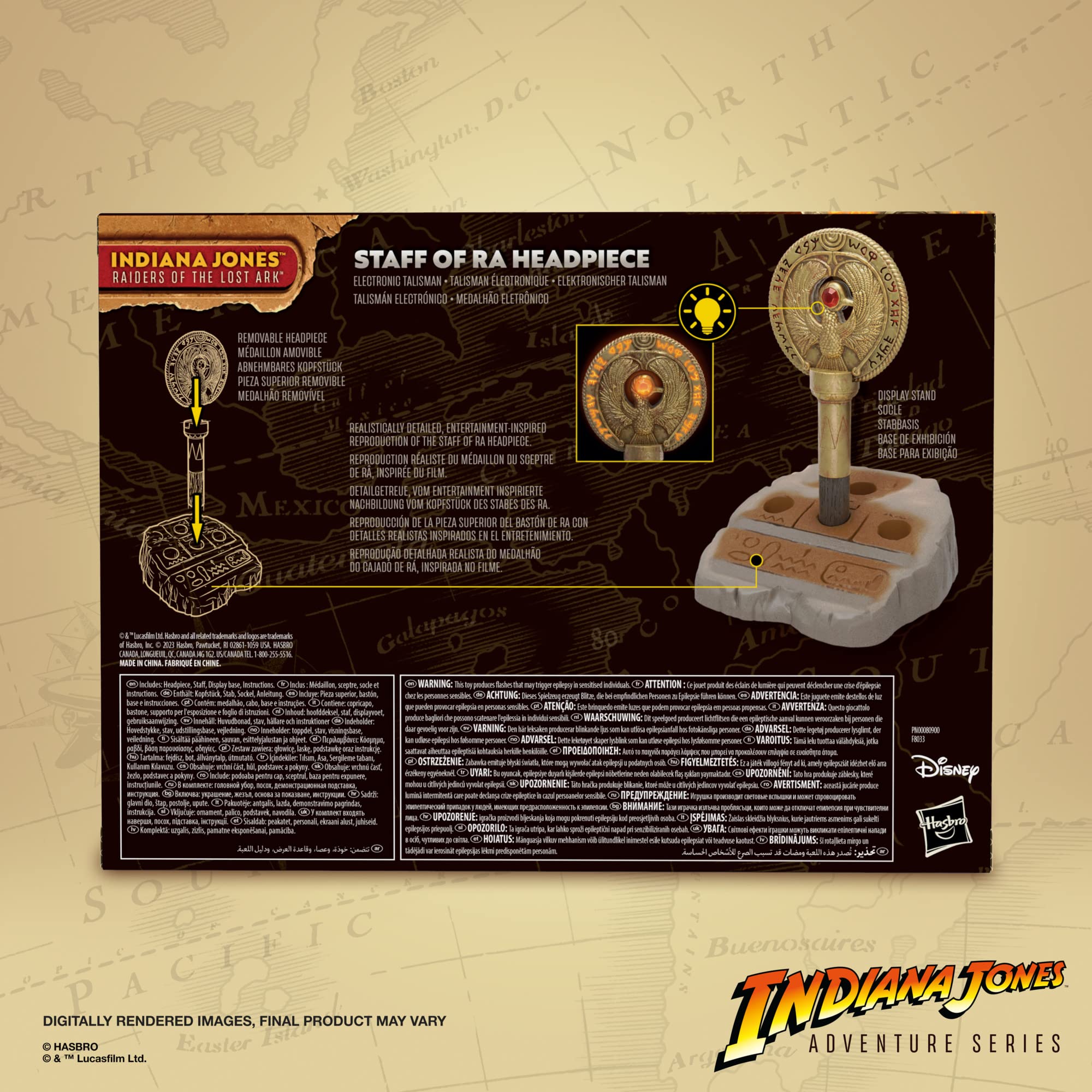 Indiana Jones staff with display base for premium shelf-ready collection.