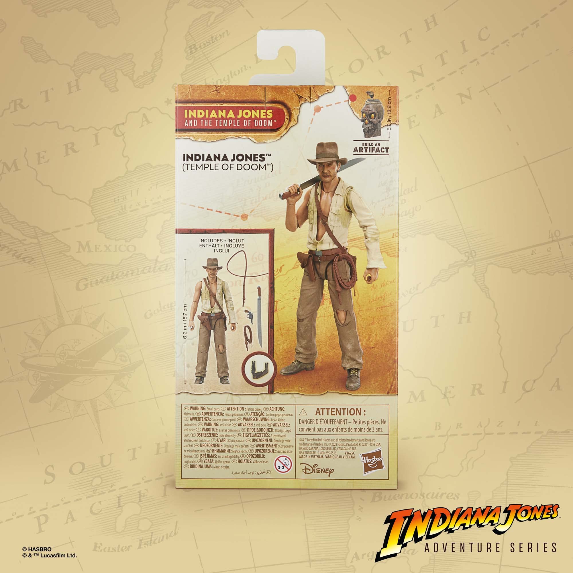 Display-ready Indiana Jones Temple of Doom figure for shelf or play area.