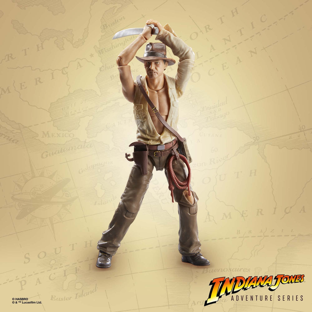 Indiana Jones Temple of Doom figure with whip prepared for storytelling.