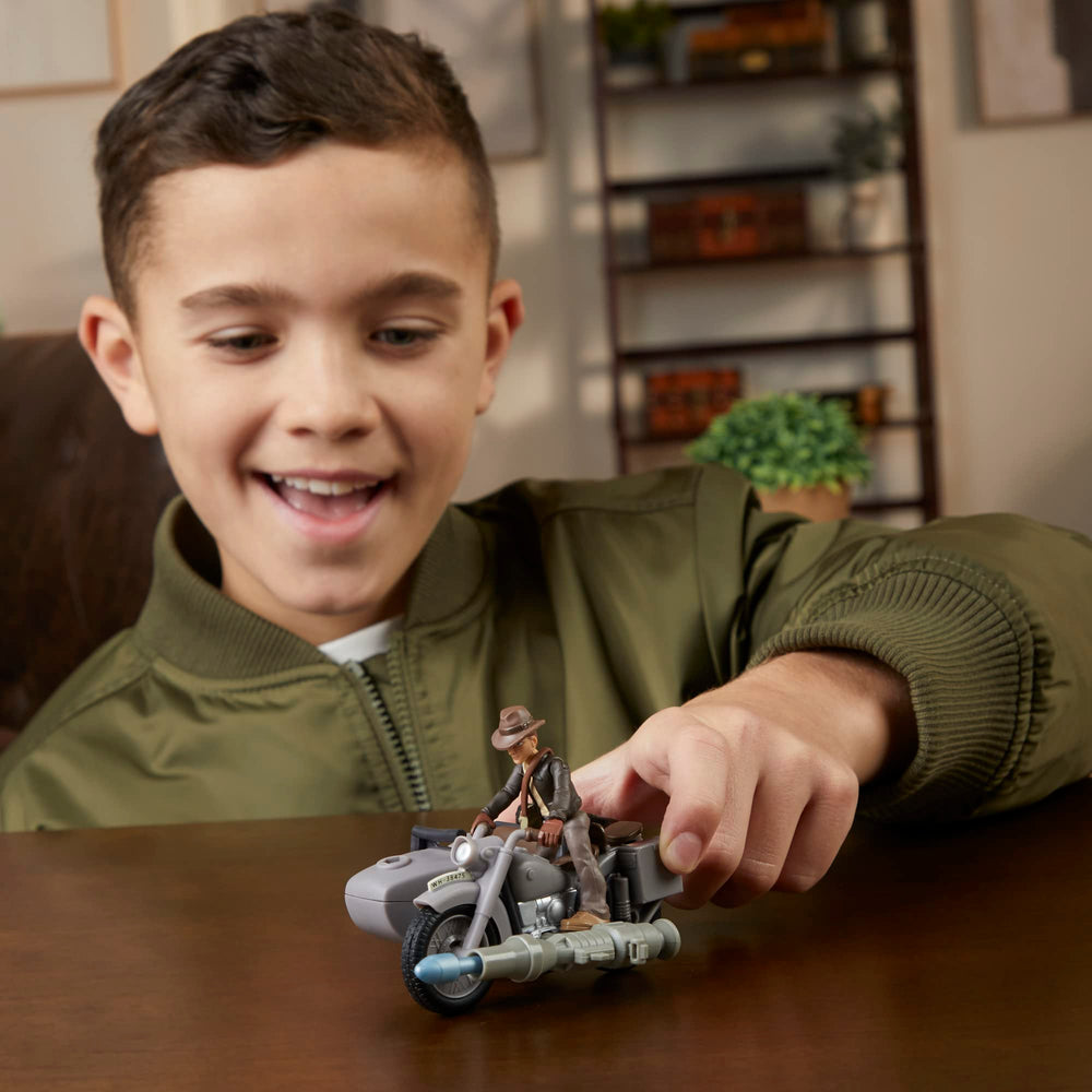 Deluxe motorcycle and sidecar vehicle detail for immersive play
