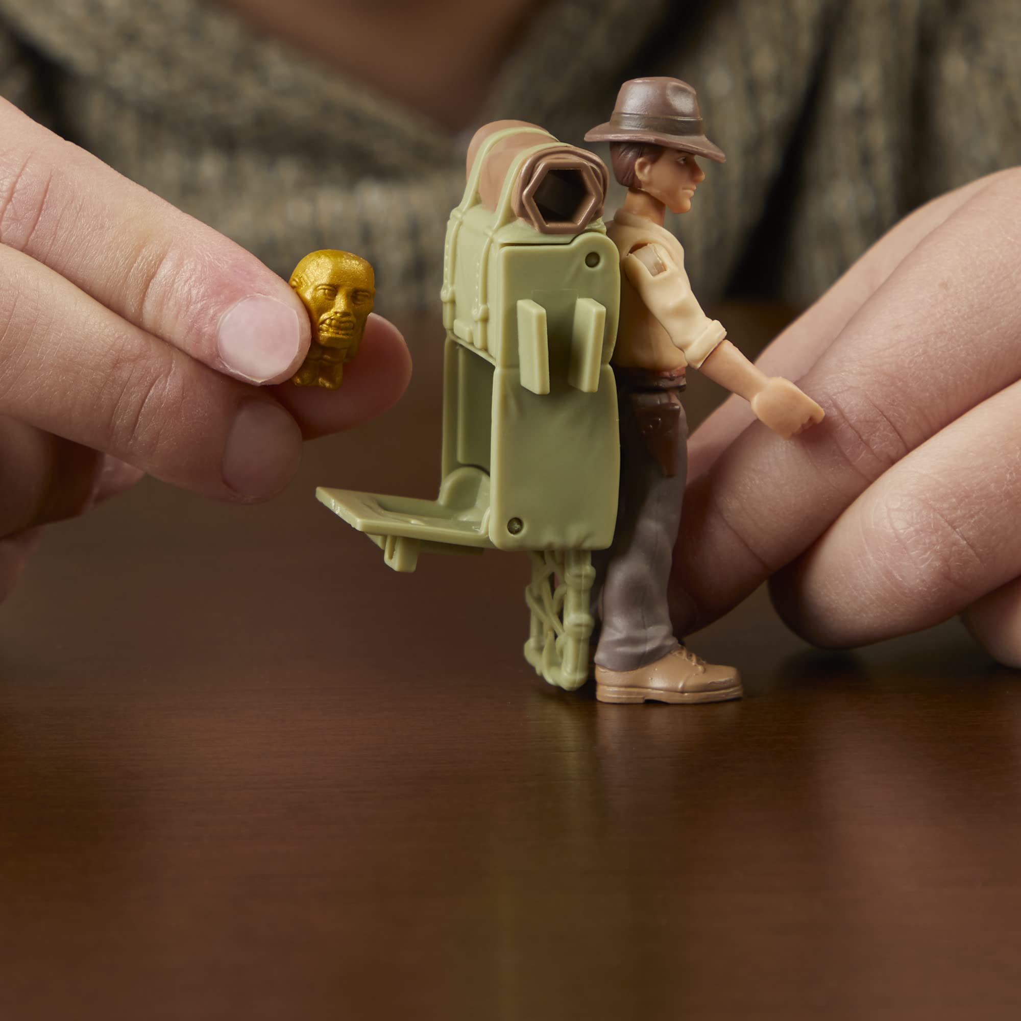 Indiana Jones Worlds of Adventure Torch accessory adds light-action moment play.