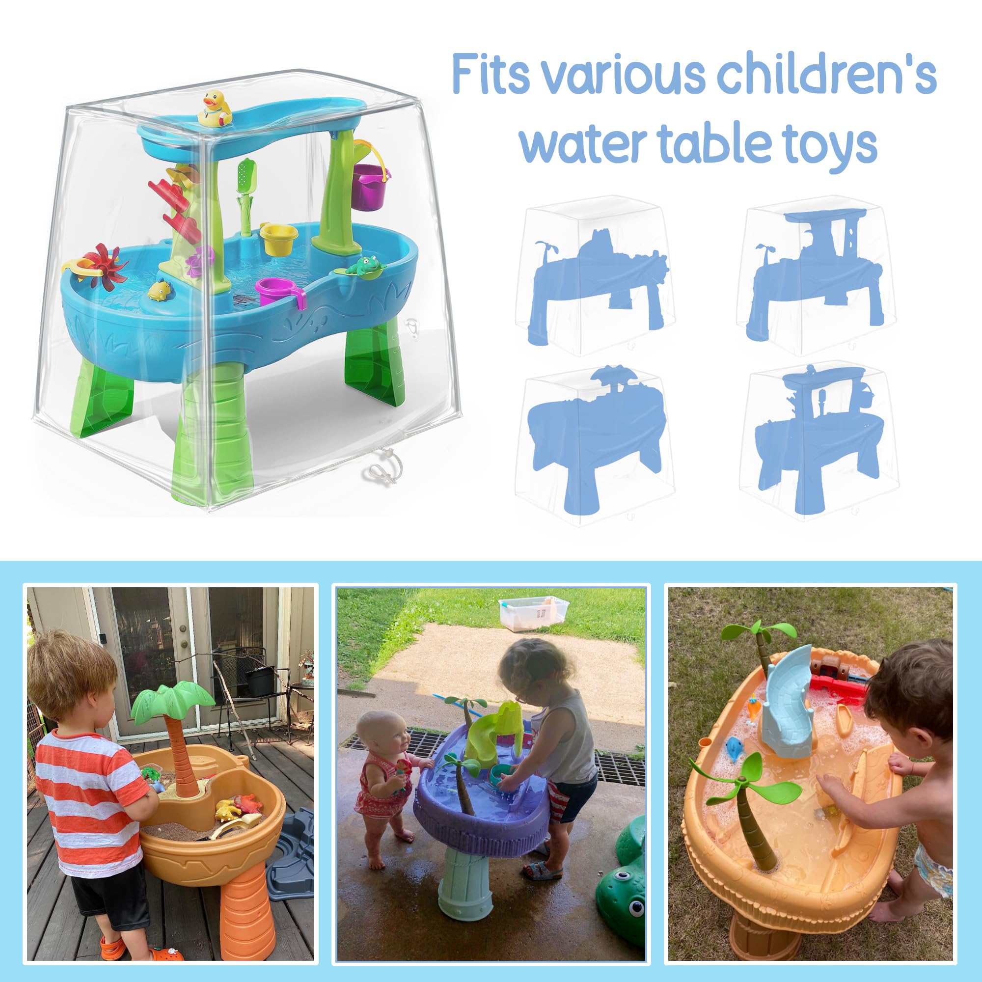 IndigoTempest9 water table cover guards against small animals and pests.