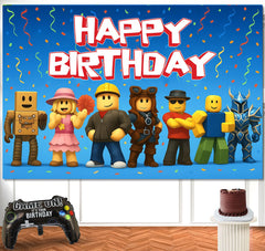 IndoTribe building block graphics backdrop adds playful texture to birthday celebrations