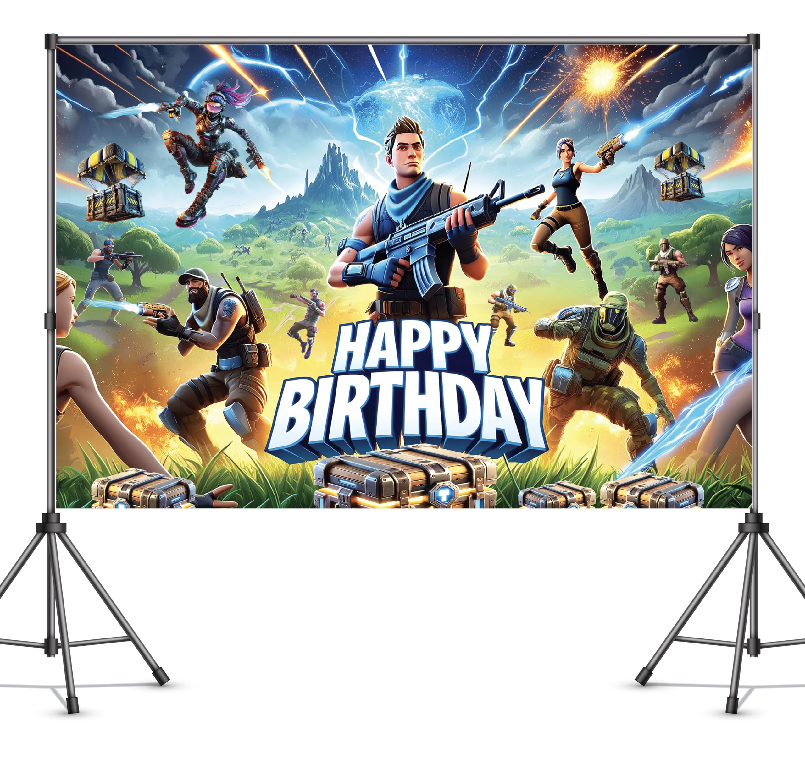 IndoTribe controller-design backdrop creates a focal point for game night.