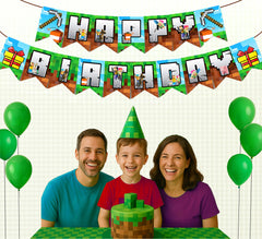 IndoTribe pixel decor pairs with toppers and cake decorations