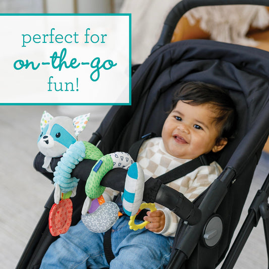 Infantino Spiral Toy selfie apple mirror invites peek-a-boo and visual exploration.