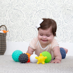 Infantino close-up of varied textures for tactile exploration and baby engagement