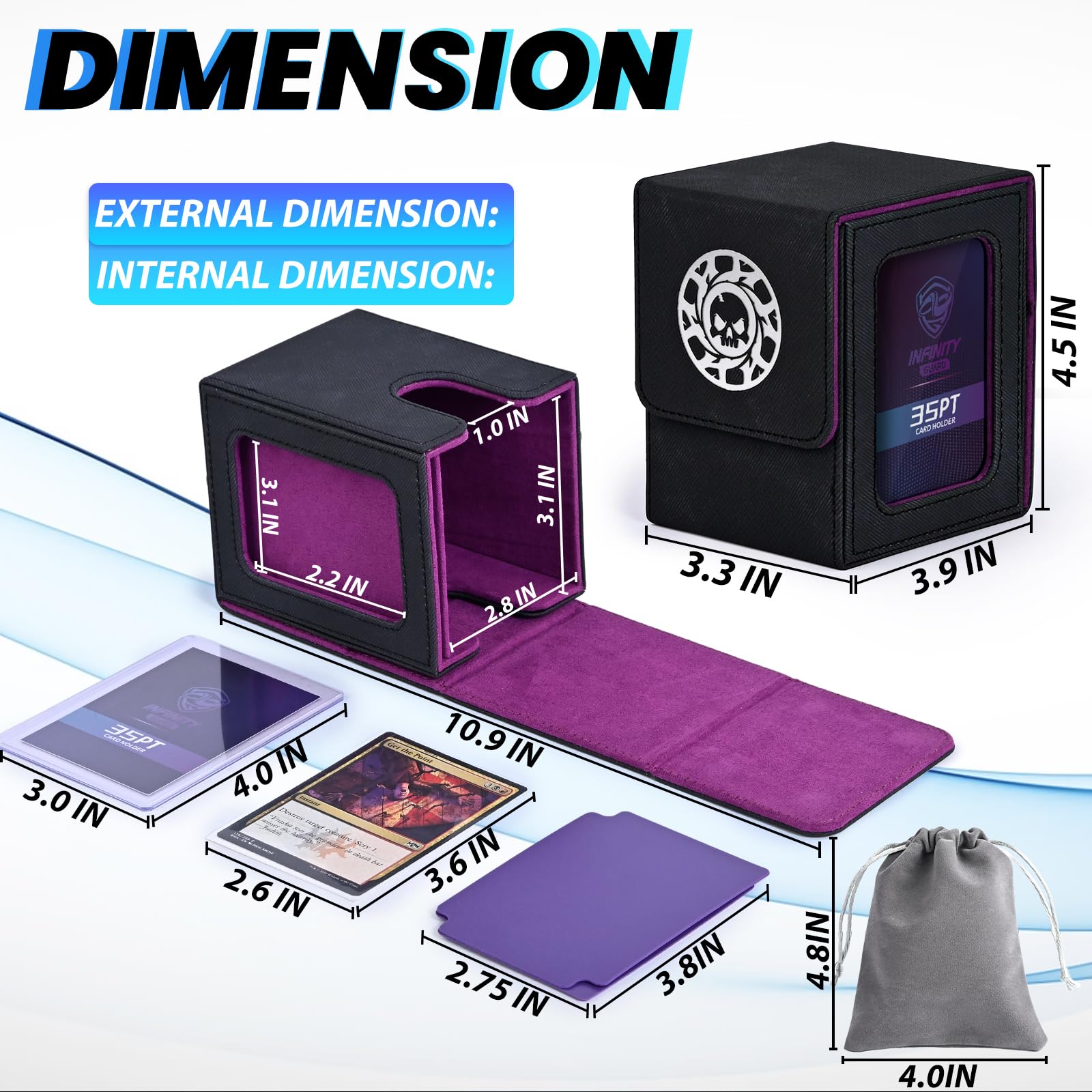 Infinity Guard magnetic closure keeps the box securely closed during transport.