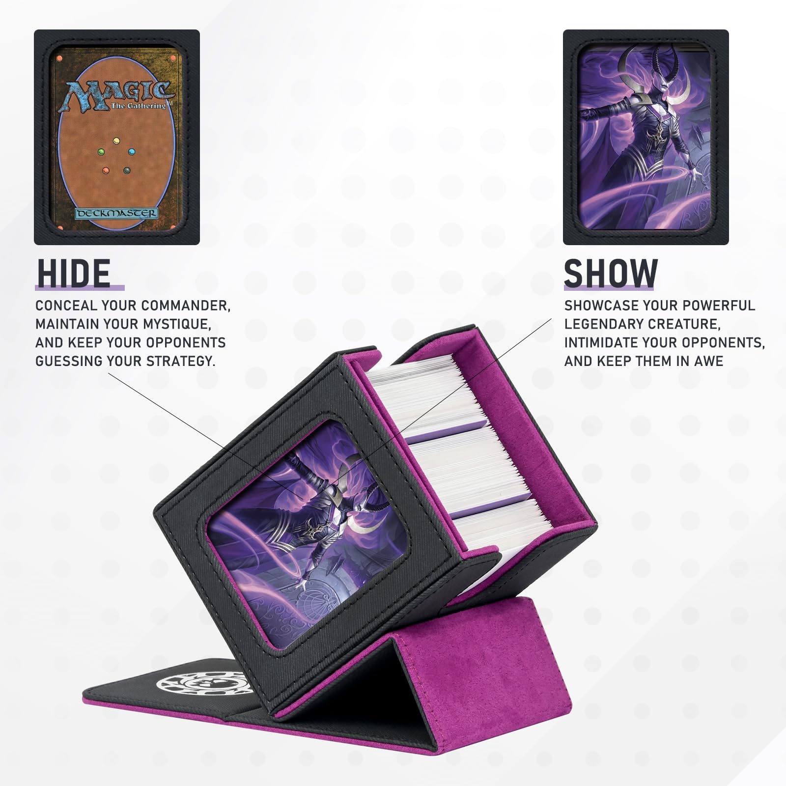 Infinity Guard microfiber interior prevents scratches on commander cards.