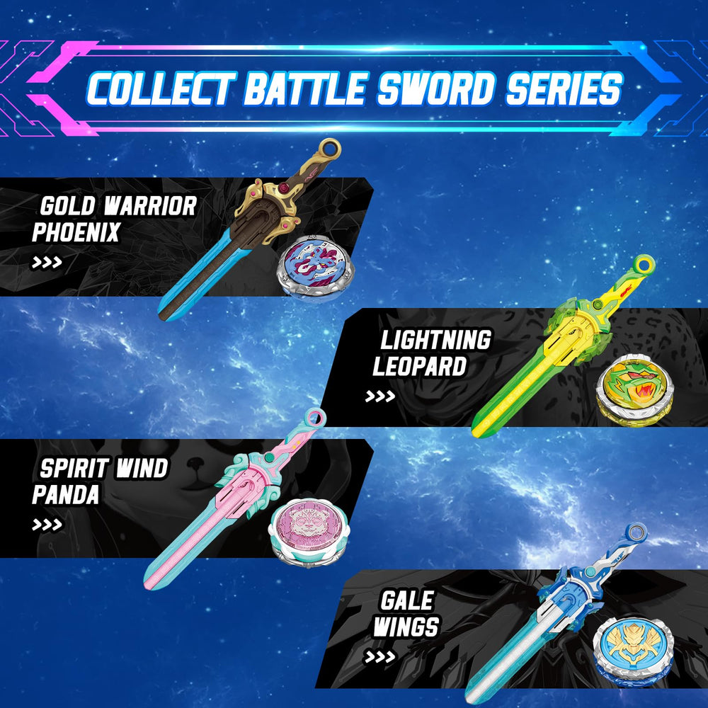 Infinity Nado brand logo with swords inspires imaginative battles.