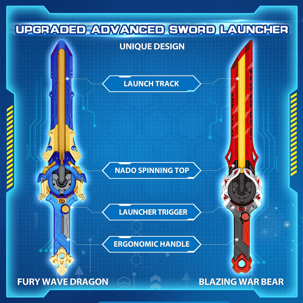 Infinity Nado S6 sword launcher delivers instant high-speed launches for exciting duels