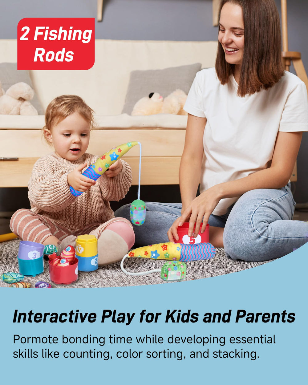 Infinno Count Learning soft felt material feels gentle during tactile exploration.