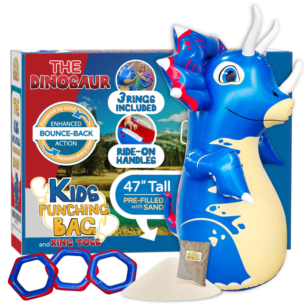Inflatable Dudes 47 inch dinosaur toy ready for energetic indoor and outdoor play