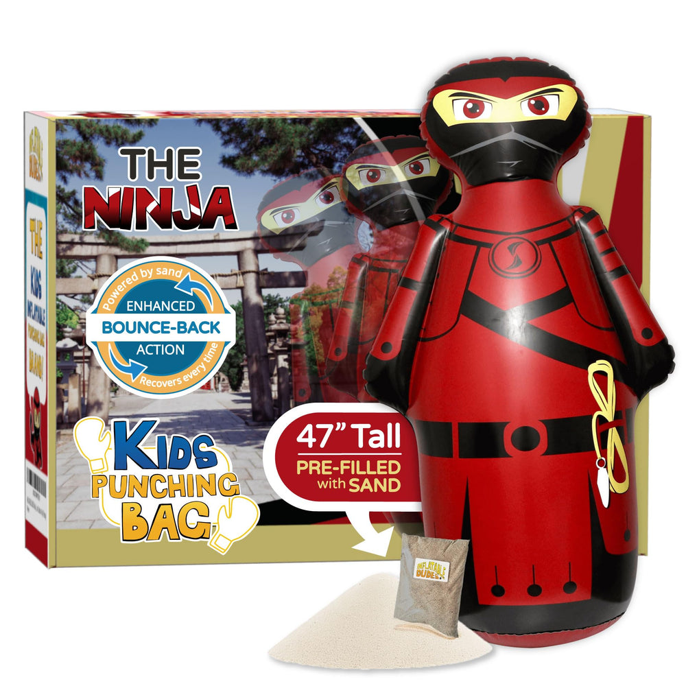 Inflatable Dudes Ninja Toy 47 inches front view for active kids and ninja-themed play