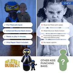 Inflatable Dudes Ninja Toy 47 Inches indoor play area setup ready for action.