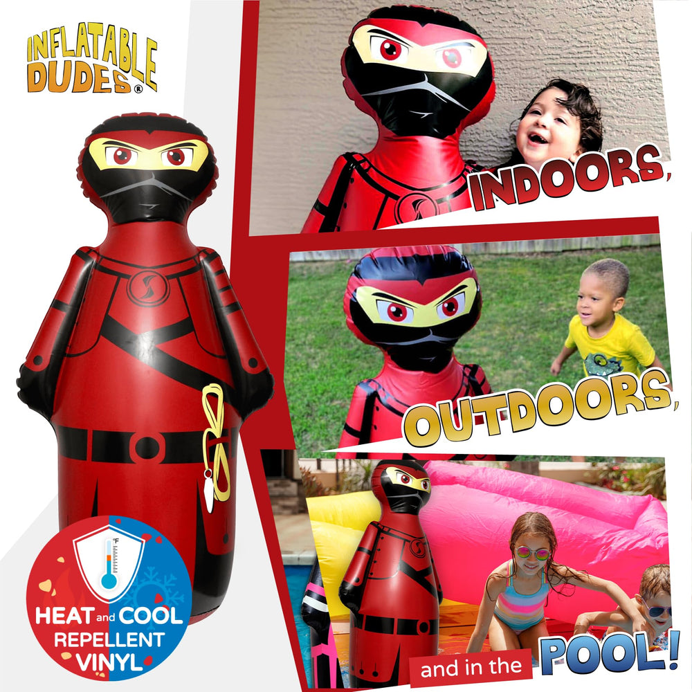 Inflatable Dudes Ninja Toy 47 inches side view suitable for home use and easy storage