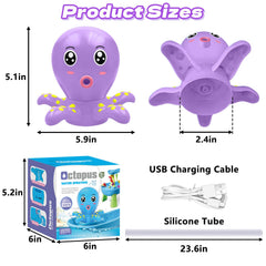 Infowush Water Table Pump Octopus Purple adorable design boosts imaginative outdoor play