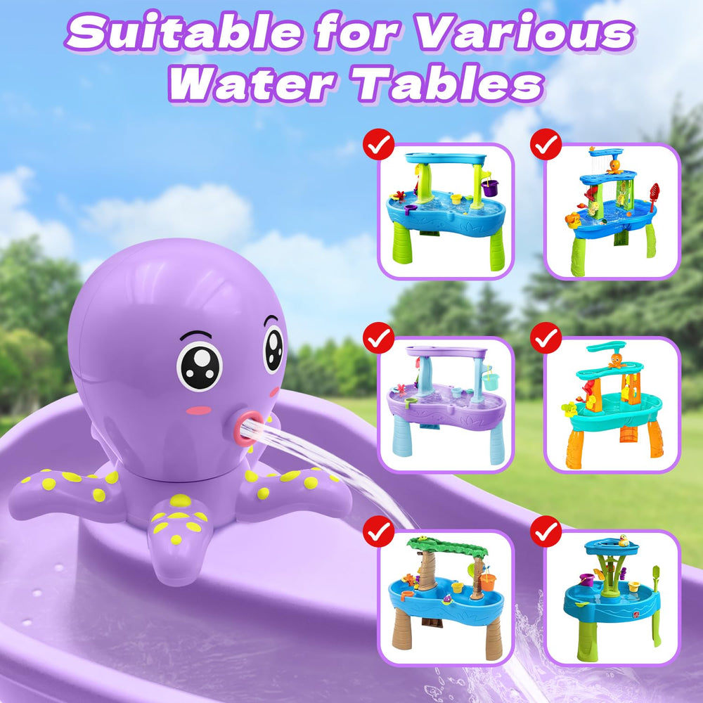 Infowush Water Table Pump Octopus Purple compatible with standard water tables