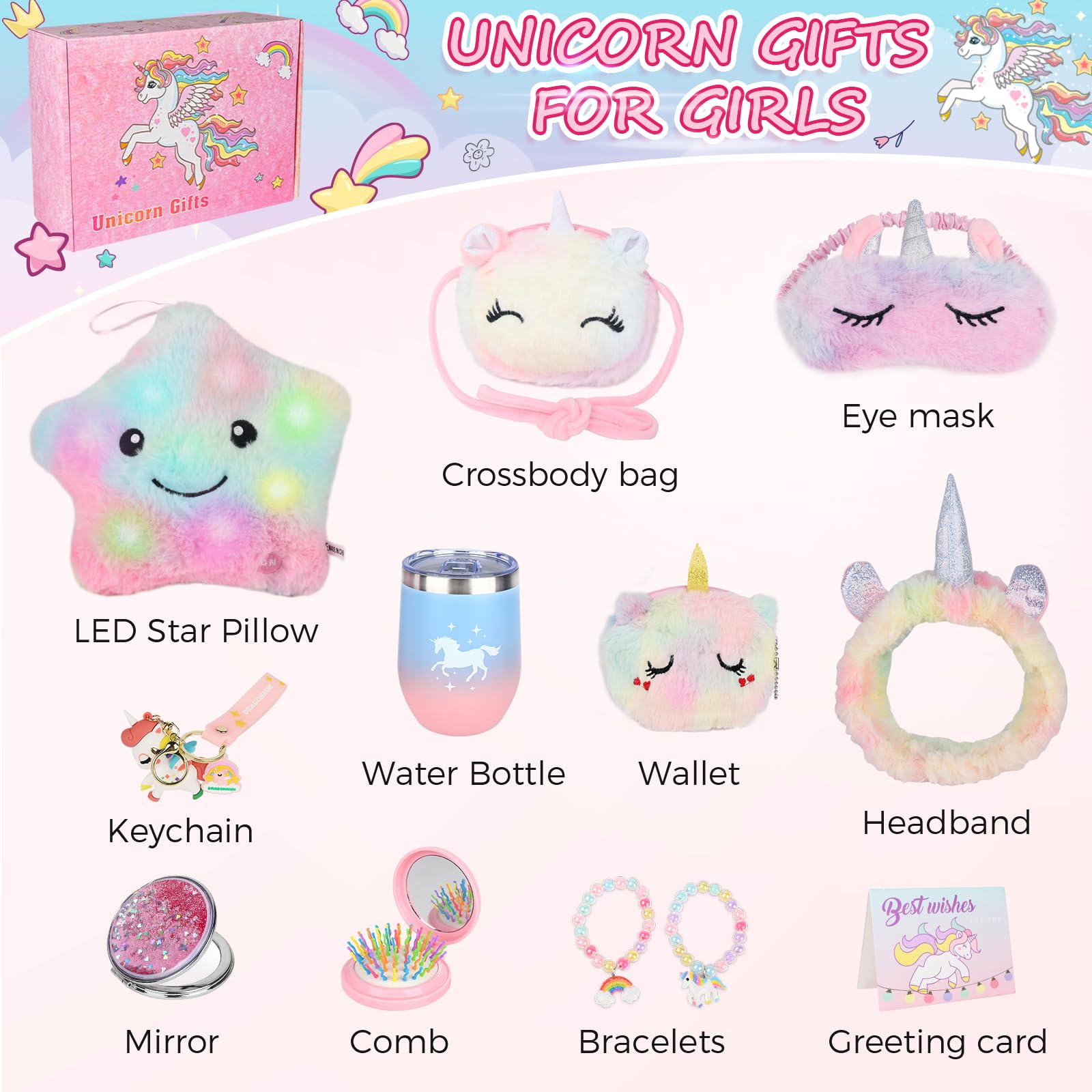 Ingbear unicorn eye mask, tie-dye comfort for restful sleep or travel