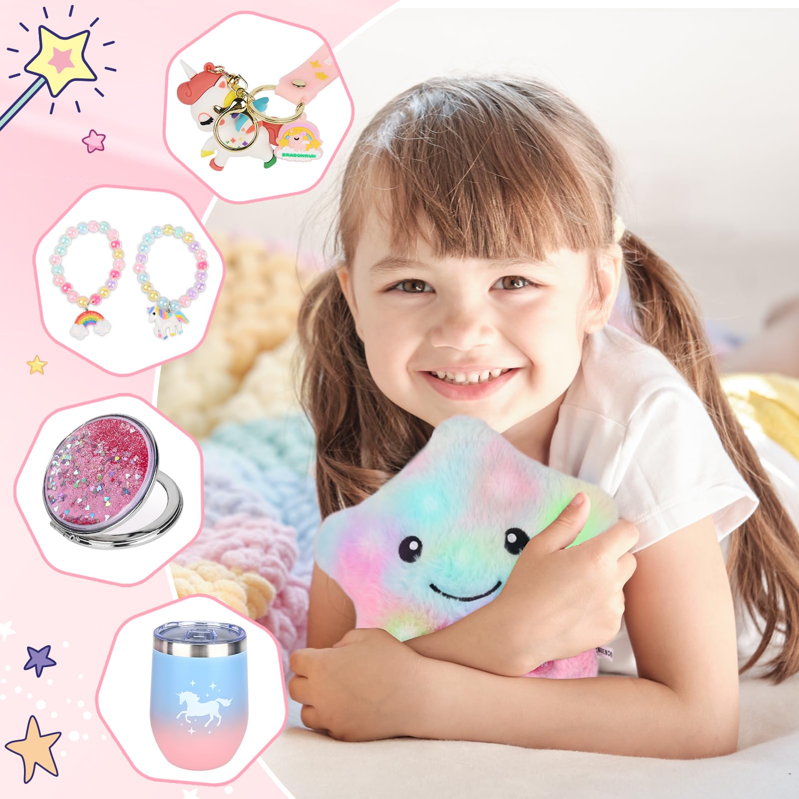 Ingbear unicorn water bottle, reusable and colorful for on-the-go hydration