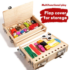 INIFEIDALA Busy Board shoelace tool helps practice tying for everyday life skills.