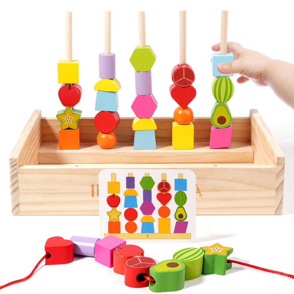 INIFEIDALA color sorting beads for early color recognition and tactile play.