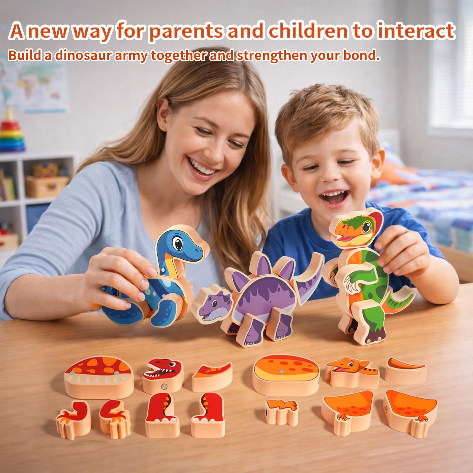 INIFEIDALA colorful-dinosaurs-playtime invites cooperative, open-ended play.