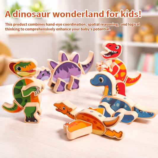 INIFEIDALA dinosaur-snap-together-heads promote precise grip and creative assembly.