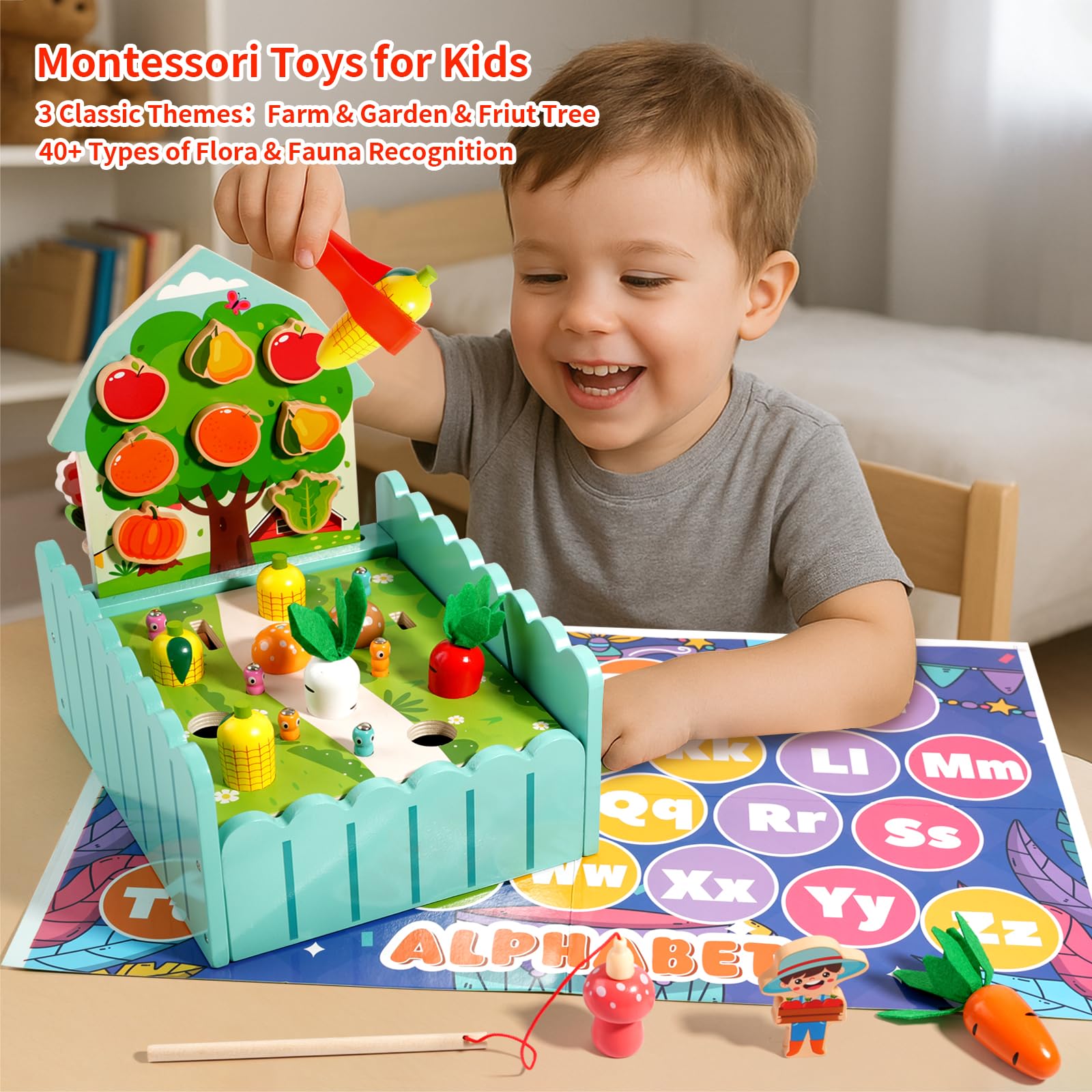 INIFEIDALA Farm Toy magnetic scene activity strengthens fine motor control